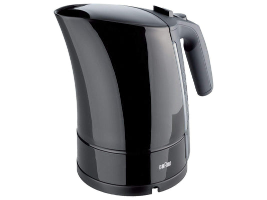 Braun WK 300 AquaExpress - Black electric kettle with rapid boil, 1.7L capacity, and automatic shut-off feature.