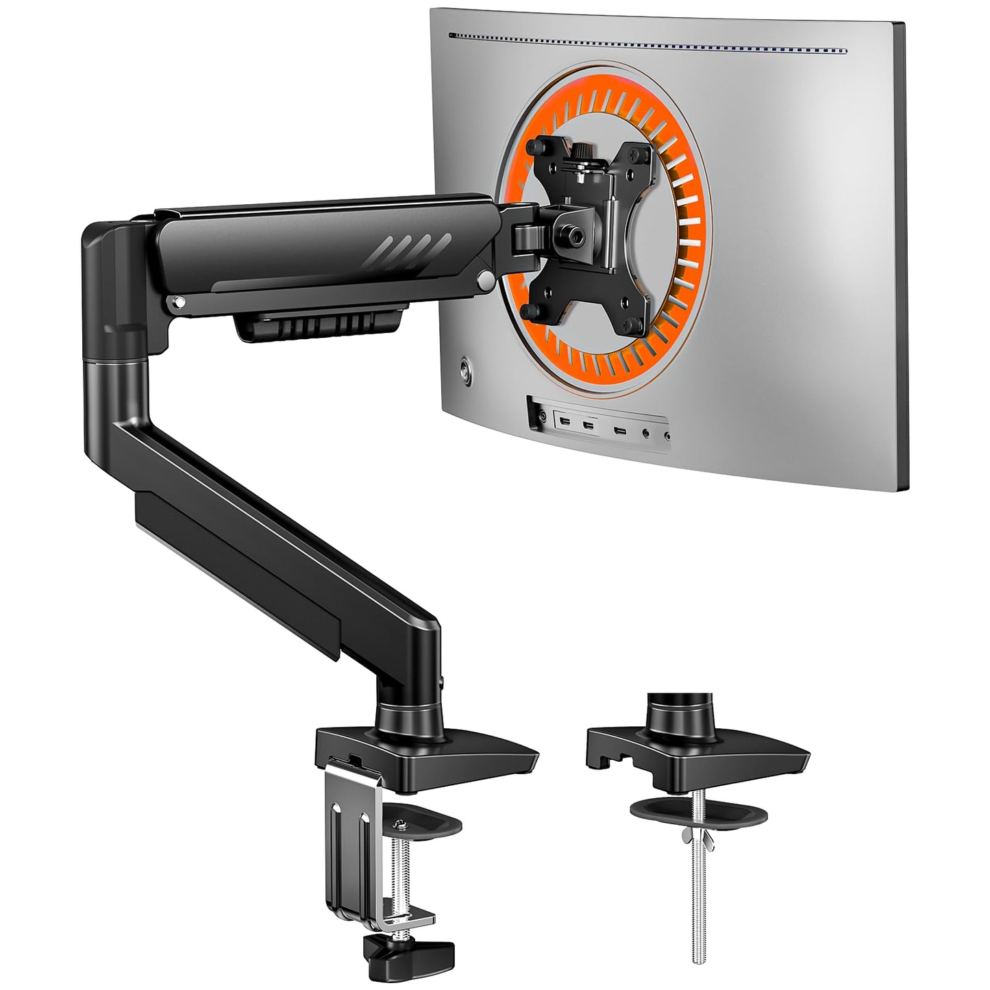 ErGear monitora turētājs 13-34 collu ekrāniem [Uzlabots - vairs nekādas nosēšanās] monitora roka ar uzstādīšanu bez instrumentiem līdz 9kg, monitora turētājs ar kabeļu vadību, VESA 75 & 100 mm