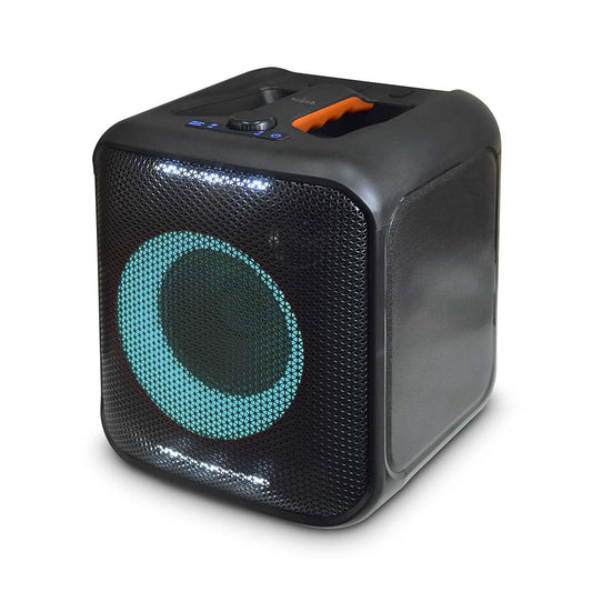 Nedis Bluetooth ballīšu skaļrunis - maksimālā akumulatora darbības laiks: 5 stundas - 150 W - rokturis - ballīšu gaisma - savienojams - ekvalaizers - oranža/melna