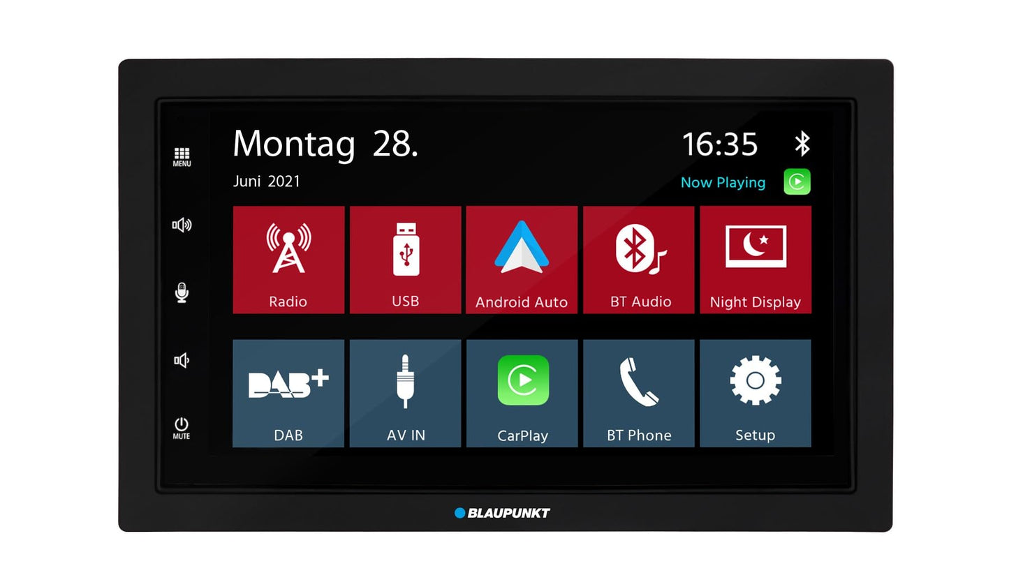 Blaupunkt Oslo 600 DAB, 2-DIN auto multimedijs, 7 collu skārienekrāns, bezvadu CarPlay, bezvadu Android Auto, DAB+, Bluetooth, brīvroku ierīce, USB, atpakaļskata kameras ieeja, 180 vati