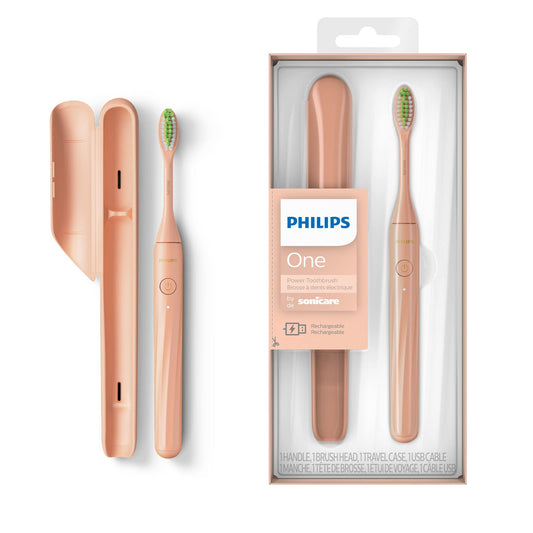 Philips One elektriskā zobu birste ar USB uzlādi, sudraba (modelis HY1200/25)