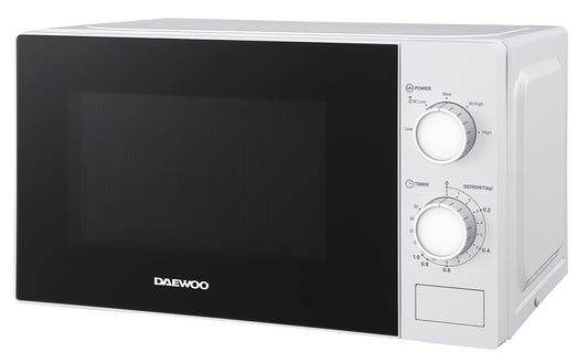 Daewoo MMF0S20T0W001 Solo mikroviļņu krāsns / 20 L / 700 W / 5 jaudas līmeņi / bērnu aizsardzība / balta