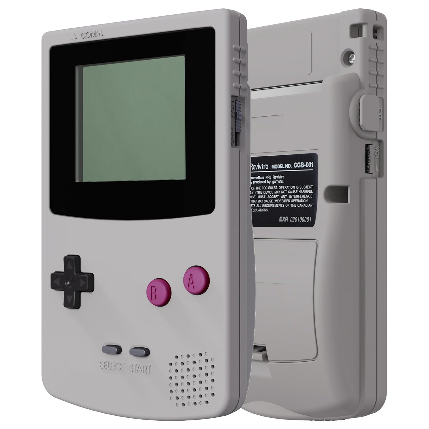 Gameboy Color korpuss un pogas eXtremeRate IPS Ready uzlabots maiņas korpuss GBC OSD IPS, regulāram IPS un standarta LCD, klasiskā pelēkā krāsā