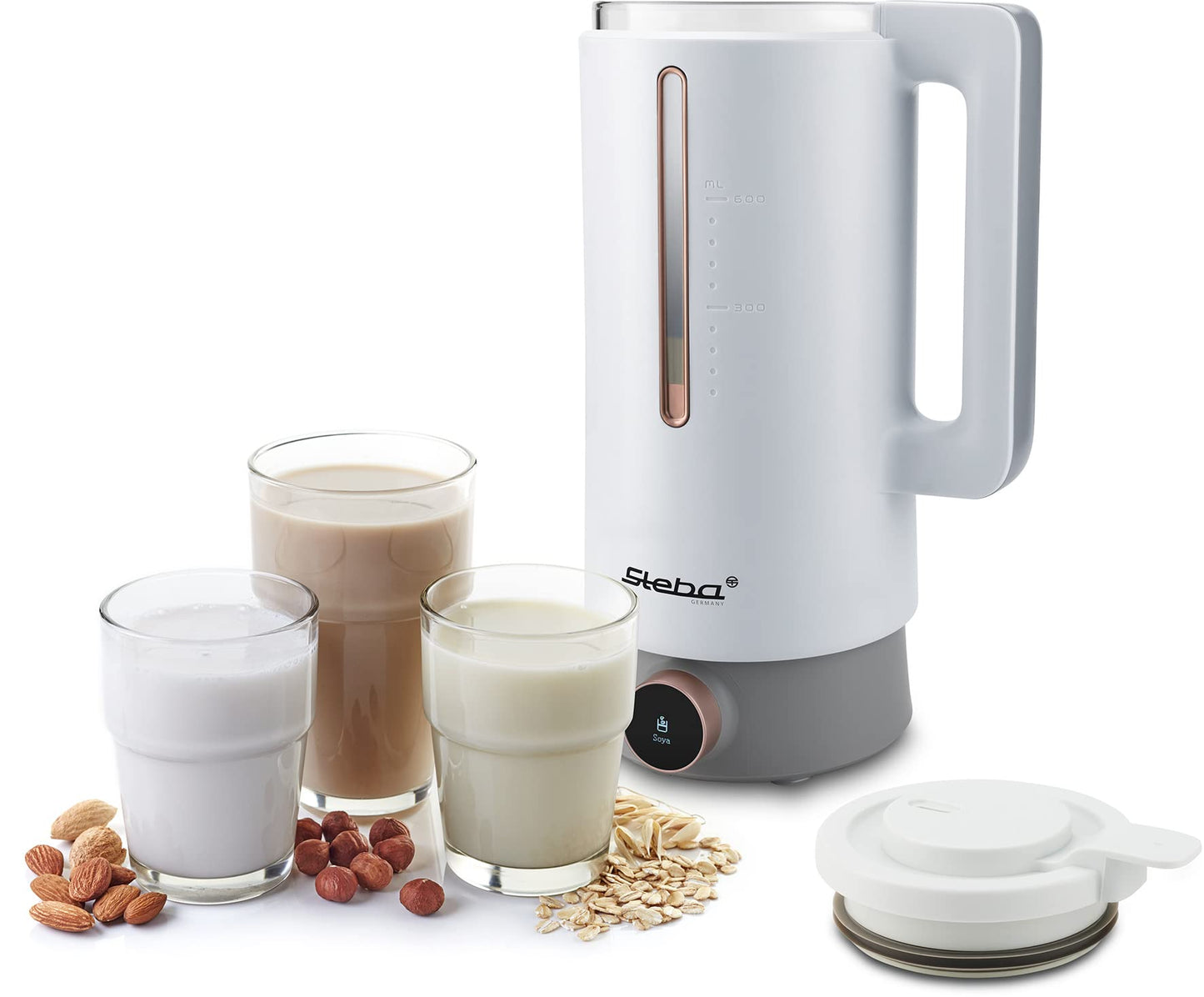 Steba smūtiju gatavotājs - 10 automātiskās programmas, 600 ml, OLED displejs, augsta temperatūras precizitāte, 2 drošības mikroslēdži