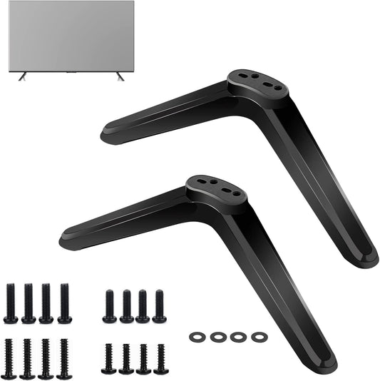 Universāls TV statīvs, TV statīvs, TV statīvi, kas piemēroti lielākajai daļai LED LCD televizoru no 27 līdz 55 collām, attālums starp caurumiem ir 16.7-20mm, svara kapacitāte 99 lbs, melns