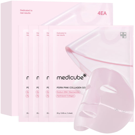 Sejas maska medicube Jelly Gel Maske PDRN Pink Kollagen ar laša DNS x4 – ādas tvirtināšanai, mitrināšanai, vēsinošs efekts