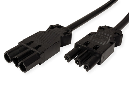 Bachmann ierīces pagarinātājs GST18-3 spraudnis/ligzda, melns, 1,5 m