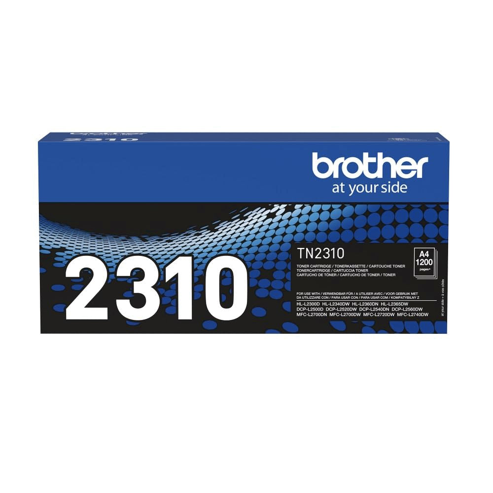 Brother TN-2310 Toner Cartridge - Original black, 1200 pages, single unit, high-quality printing.