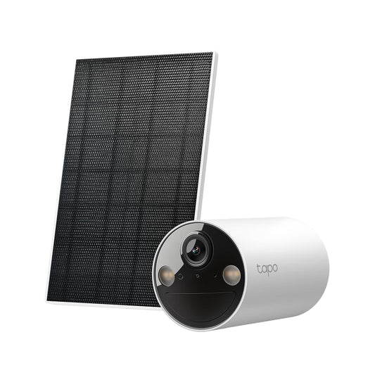 15. TP-Link Tapo Smart Home saules enerģijas drošības kameras komplekts, bezvadu, 2K 3MP, IP65, krāsaina nakts redzamība, cilvēku noteikšana, paziņojums, nav nepieciešams centrmezgls, SD kartes slots, lietotnes attālinātā kontrole (TC82