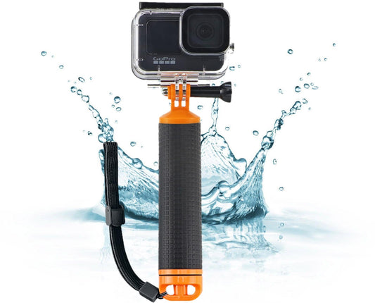 micros2u Floaty niršanai - ūdensnecaurlaidīgs, peldošs rokturis saderīgs ar GoPro un DJI Osmo Action kamerām