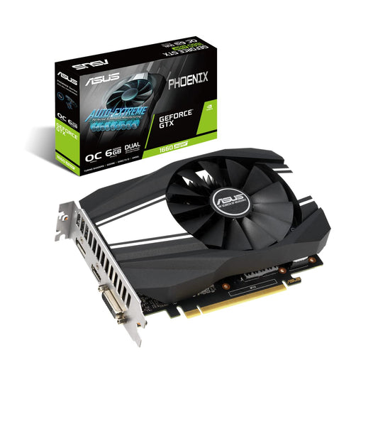ASUS NVIDIA GeForce GTX 1660 Super Phoenix OC - 6GB DDR6, HDMI, DVI, DisplayPort, PCIe 3.0, IP5X cooling design