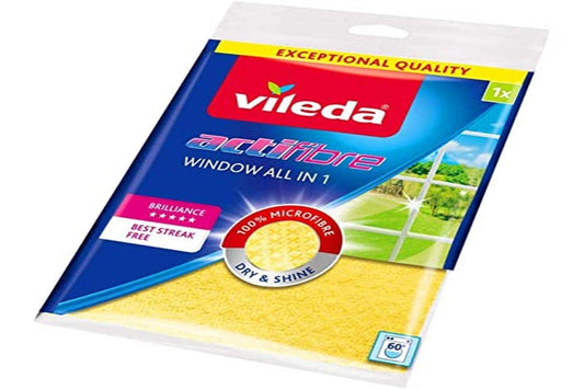 Vileda stikla tīrīšanas lupatiņa Actifibre, dzeltena