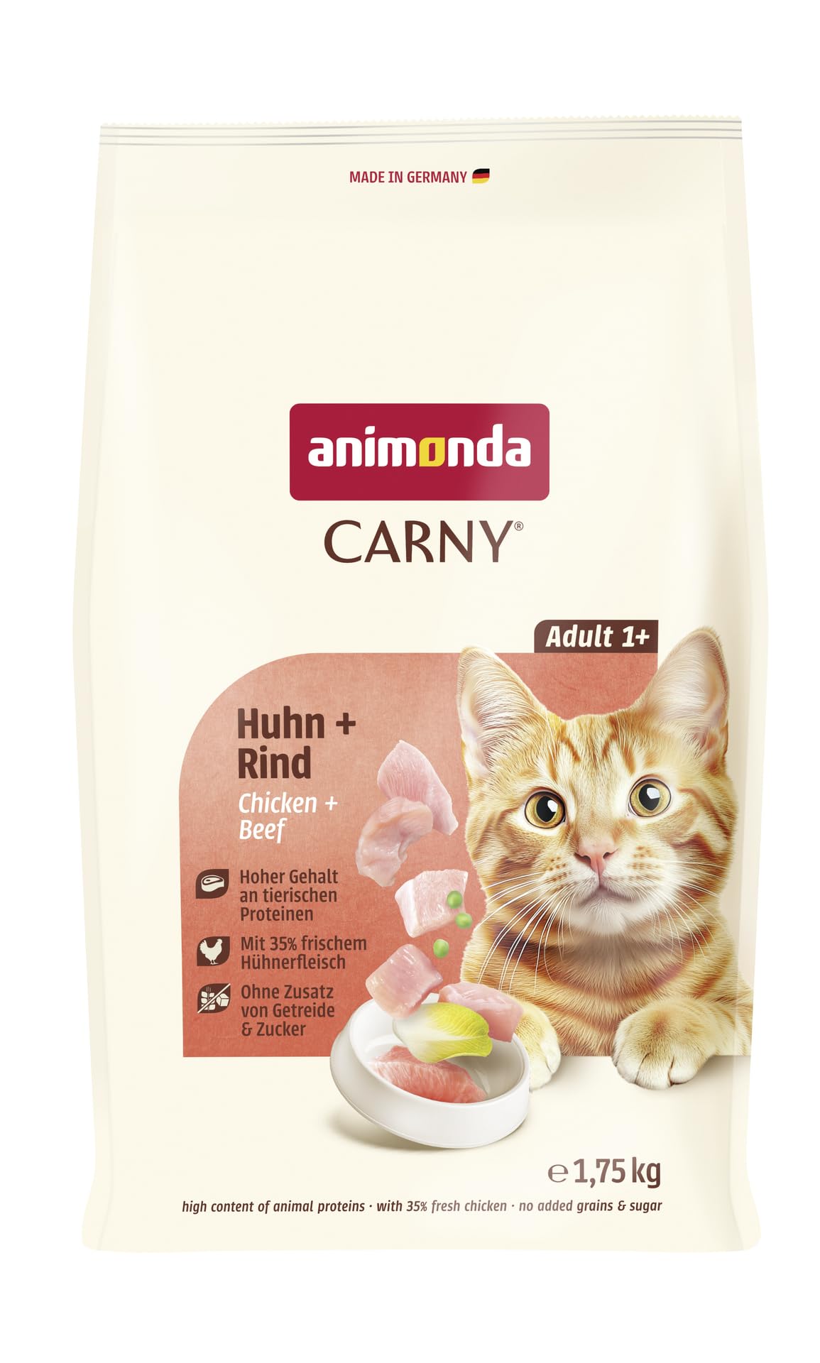 Kaķu sausā barība animonda Carny Adult Chicken and Beef 1,75 kg