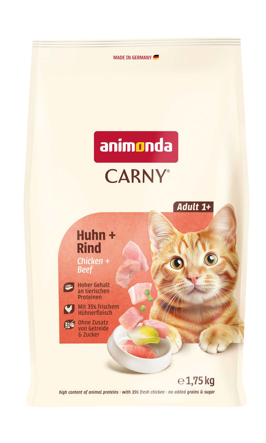 Kaķu sausā barība animonda Carny Adult Chicken and Beef 1,75 kg
