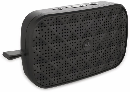 Motorola Sonic Play 150 Bluetooth skaļrunis ar • Stereo skaņas kvalitāti • FM radio • Brīvroku ierīce | 4 stundu atskaņošanas laiks | 15 metru darbības attālums | Melns