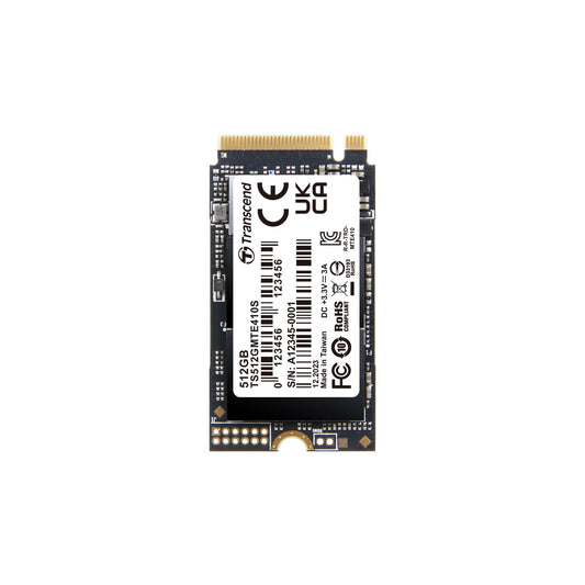 Transcend SSD 512GB M.2 MTE410S - PCIe Gen4 x4 NVMe, compact 2242 form factor, high-speed storage solution.