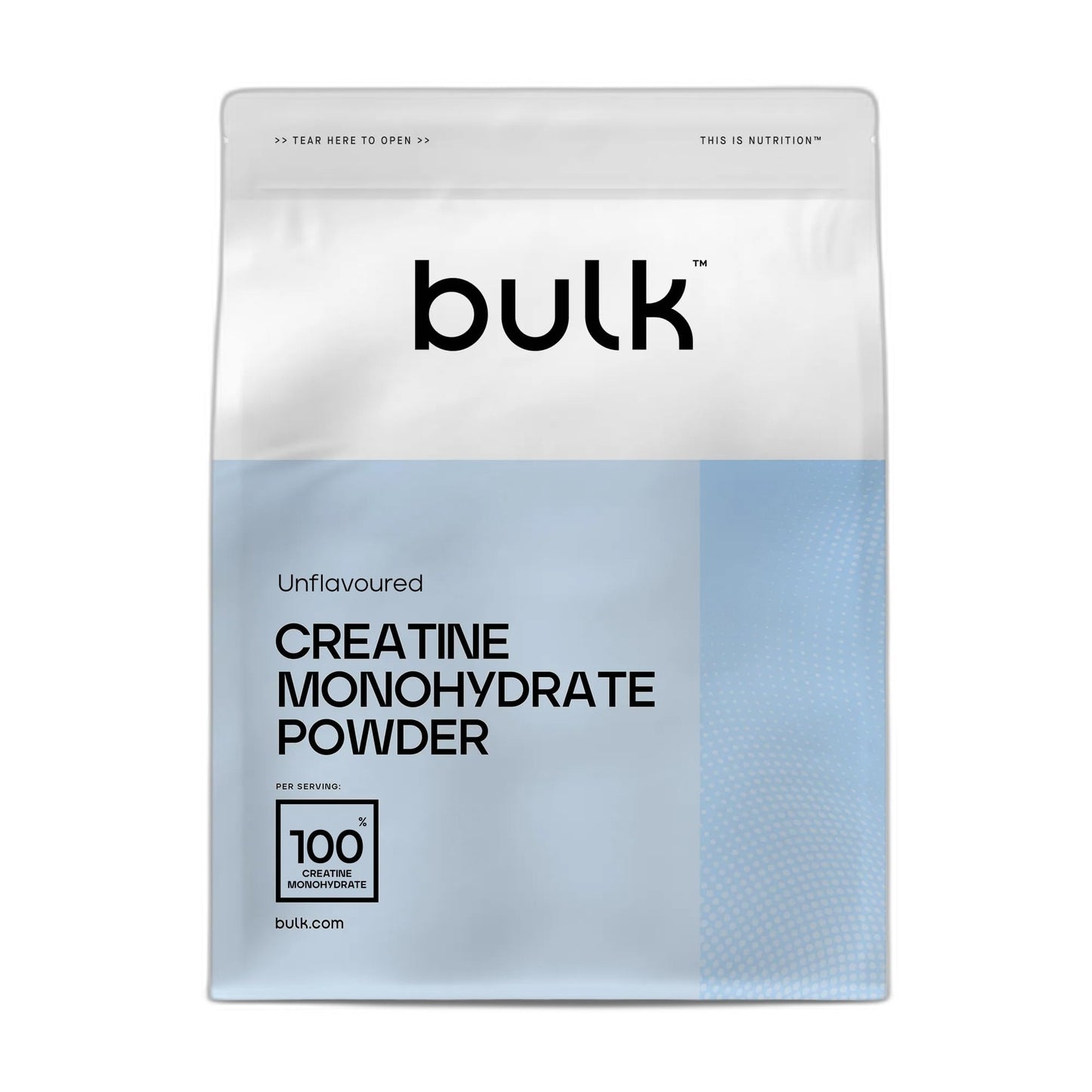 Bulk kreatīna monohidrāta pulveris, bez garšas, 500 g