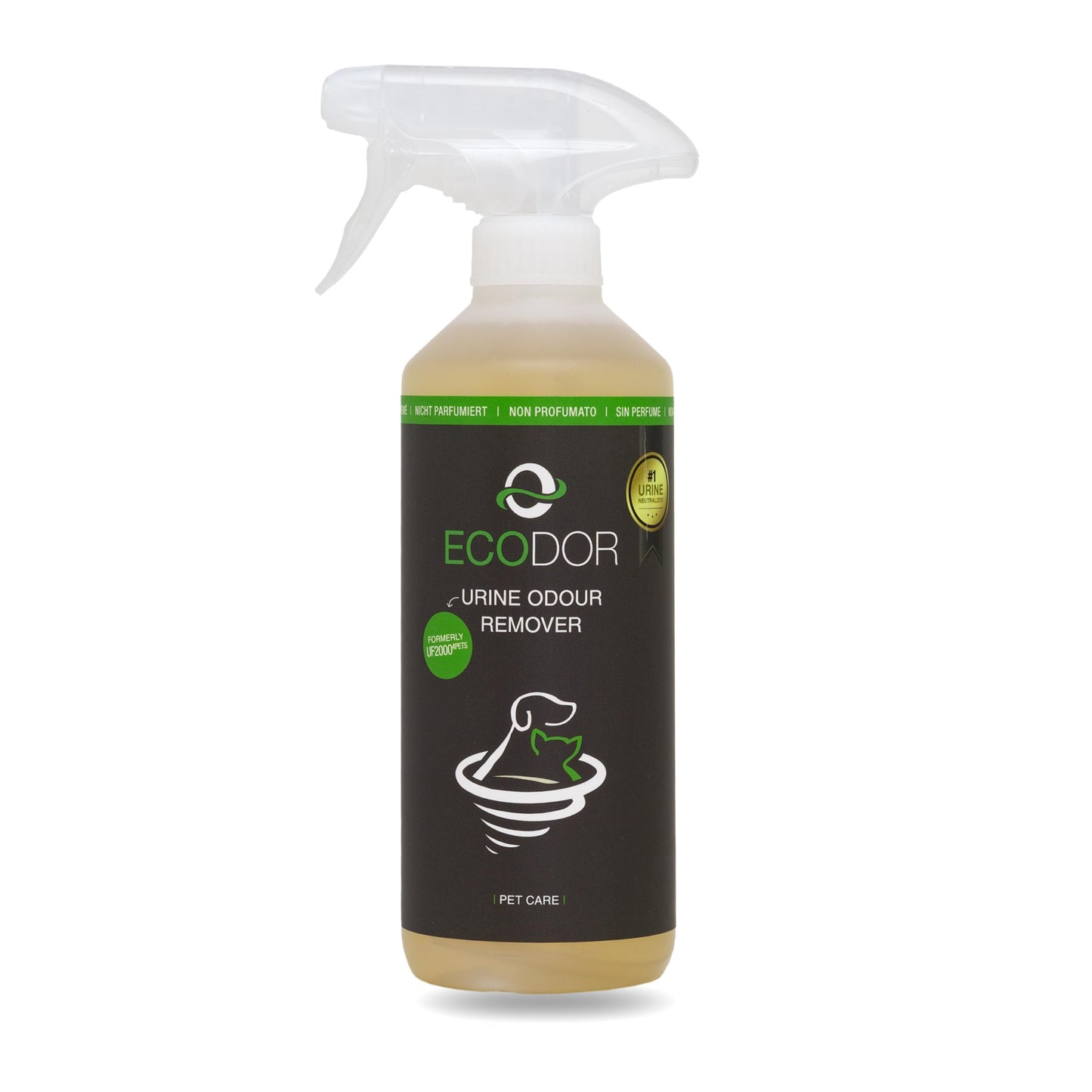 UF2000 4Pets urīna smakas noņēmējs 500ml | 100% bioloģisks urīna smaku noņēmējs kaķu un suņu urīnam | Bez smaržvielām, efektīvs mājdzīvniekiem | Piemērots kokam, betonam, tekstilam