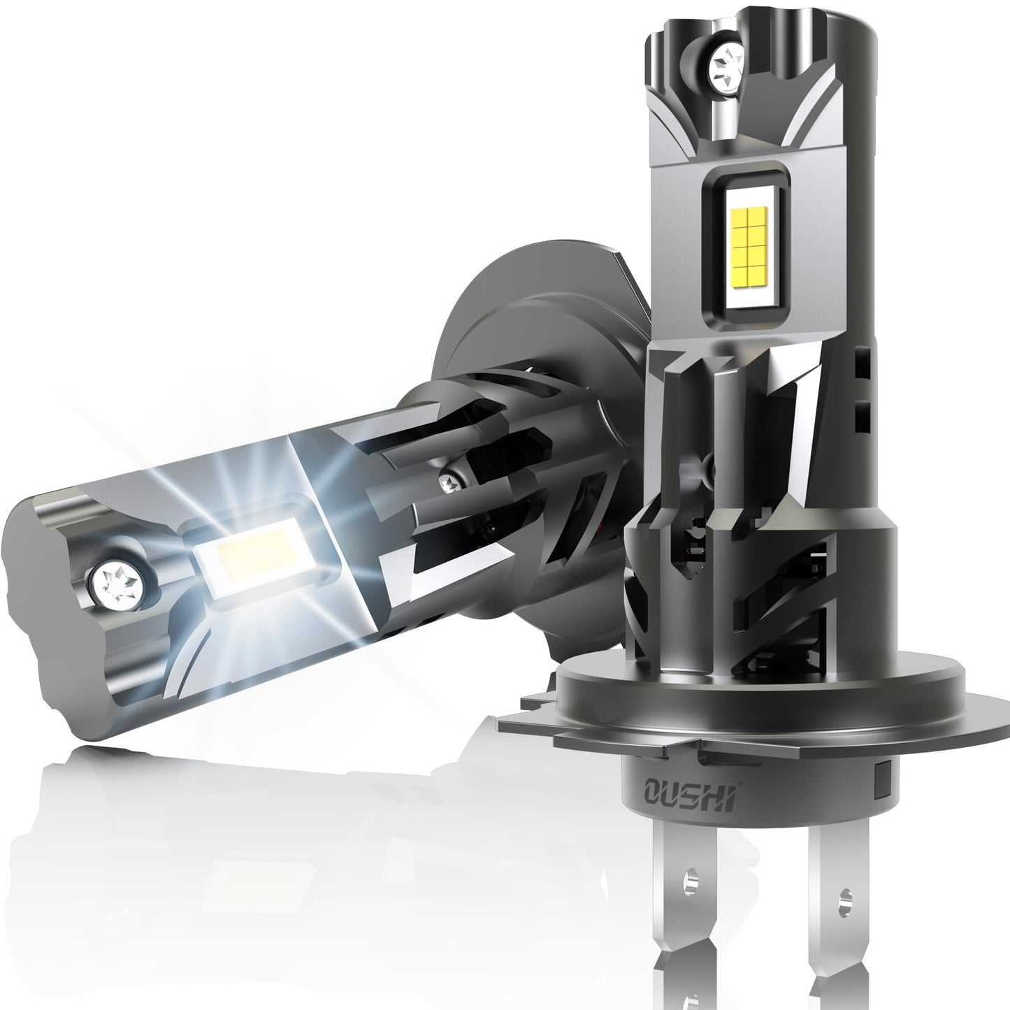 Lampa auto OUSHI H7 20000LM, 500% spilgtums, 12V, 6000K, ksenona balta, 2 gab.
