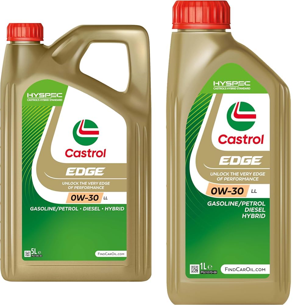 Komplektā | Castrol EDGE 0W-30 LL Longlife motoreļļa, 5L + 1L