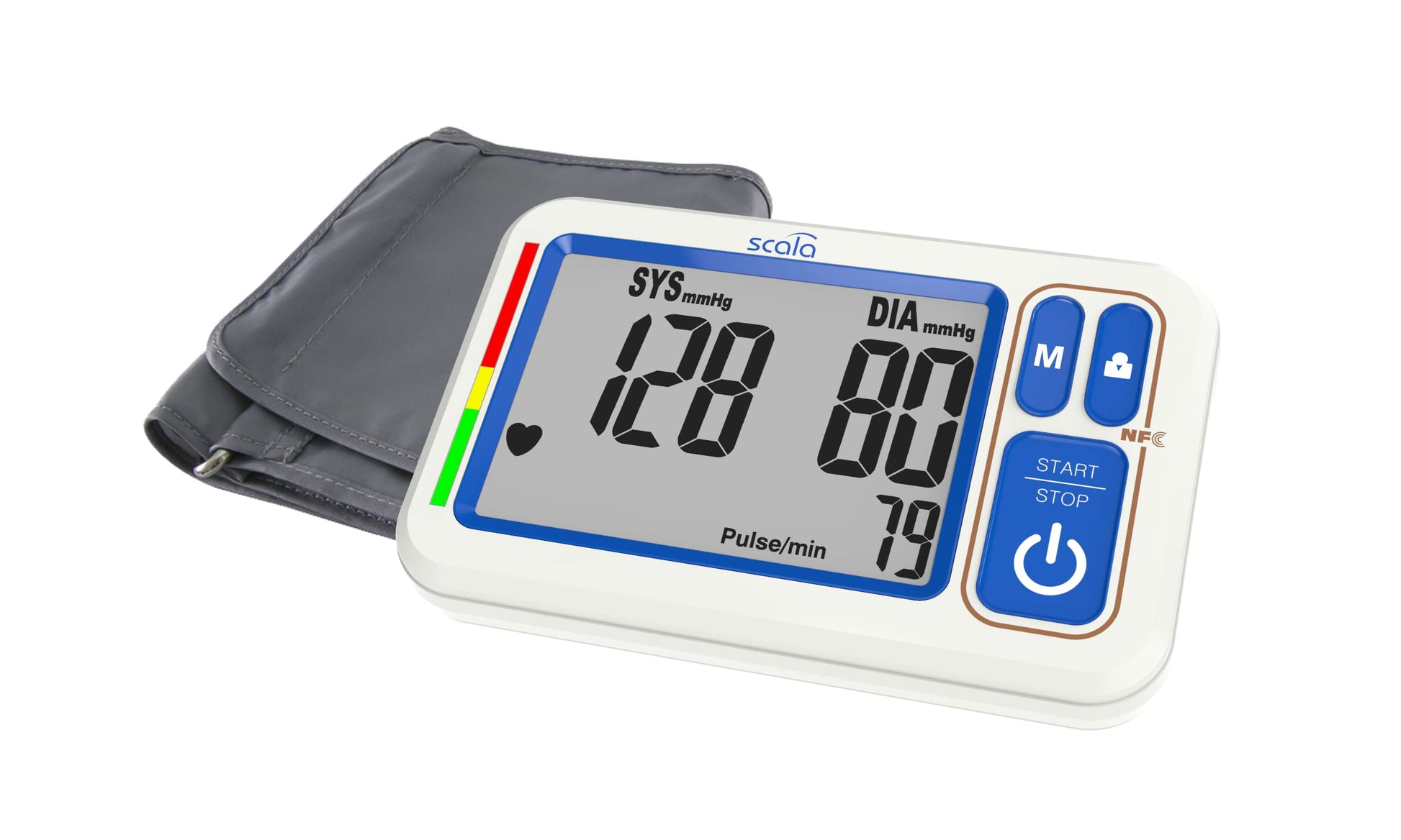 Scala SC 6750 NFC - digitālais augšdelma asinsspiediena mērītājs ar datu pārsūtīšanu un lietotnes pārvaldību