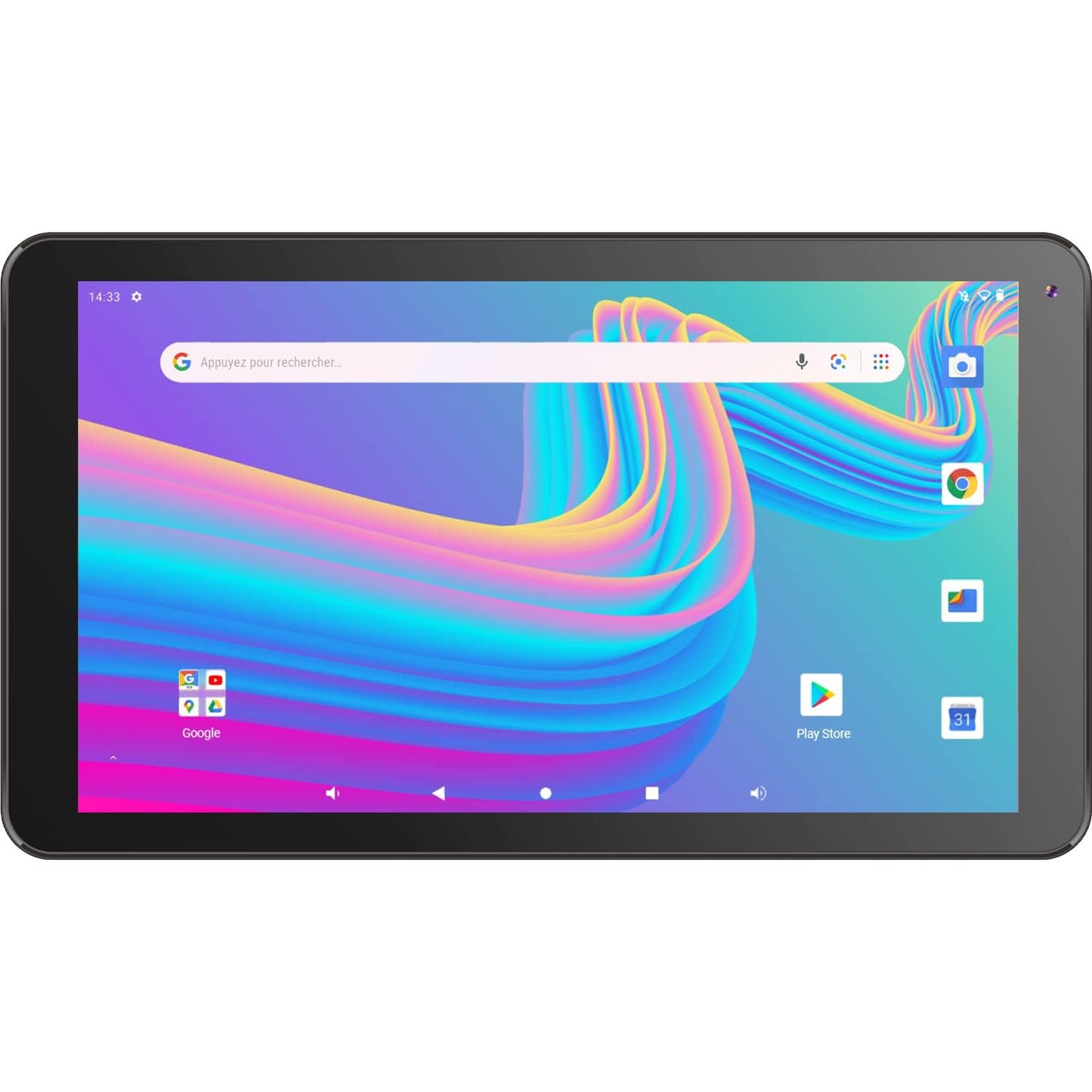 Logicom Planšetdators 129 Multimediju Pieaugušajiem 10,1 collu Kamera AV 0,3 MP/AR 2MP Video Atskaņotājs Videozvani WiFi Bluetooth Micro USB Android 11 Atmiņa 16 GB Akumulators 5000 mAh Melns
