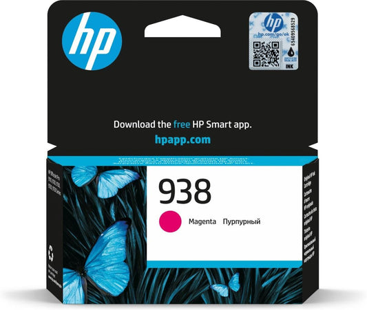 HP oriģinālā 938 printera kasetne - magenta, augstas kvalitātes tintes, saderīga ar HP printeriem.