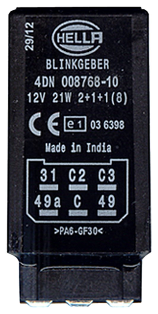 HELLA 4DN 008 768-101 signālu devējs - 12V - 6-poli - pievienots - elektronisks - bez turētāja