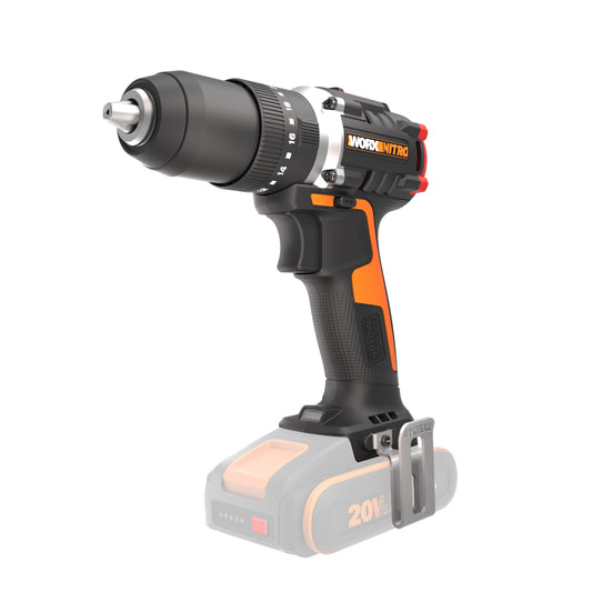 WORX Nitro WX355.9 Profi akumulatora triecienurbjmašīna – bezsuku motors, 55Nm, 33600 triecieni/min, viegla, LED gaisma