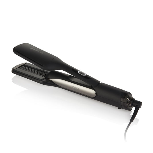 ghd duet matu stils | 2-in-1 izlīdzināšanas dzelzs + matu žāvētājs, karstā gaisa stils mitru matu pārvēršanai stilizētos matos - melns