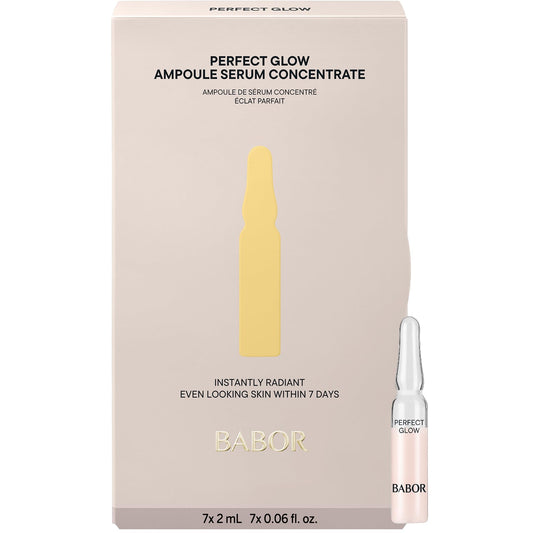 BABOR Perfect Glow seruma ampulas sejai, ar mirdzuma pigmentiem starojošam ādas tonim, vegāna formula, Ampoule Concentrates, 7 x 2 ml