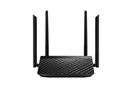 ASUS RT-AC1200 V2 maršrutētājs (WiFi 5 AC1200 MIMO, 4x ātrgaitas Ethernet LAN, lietotnes vadība, DFS, IPv6)