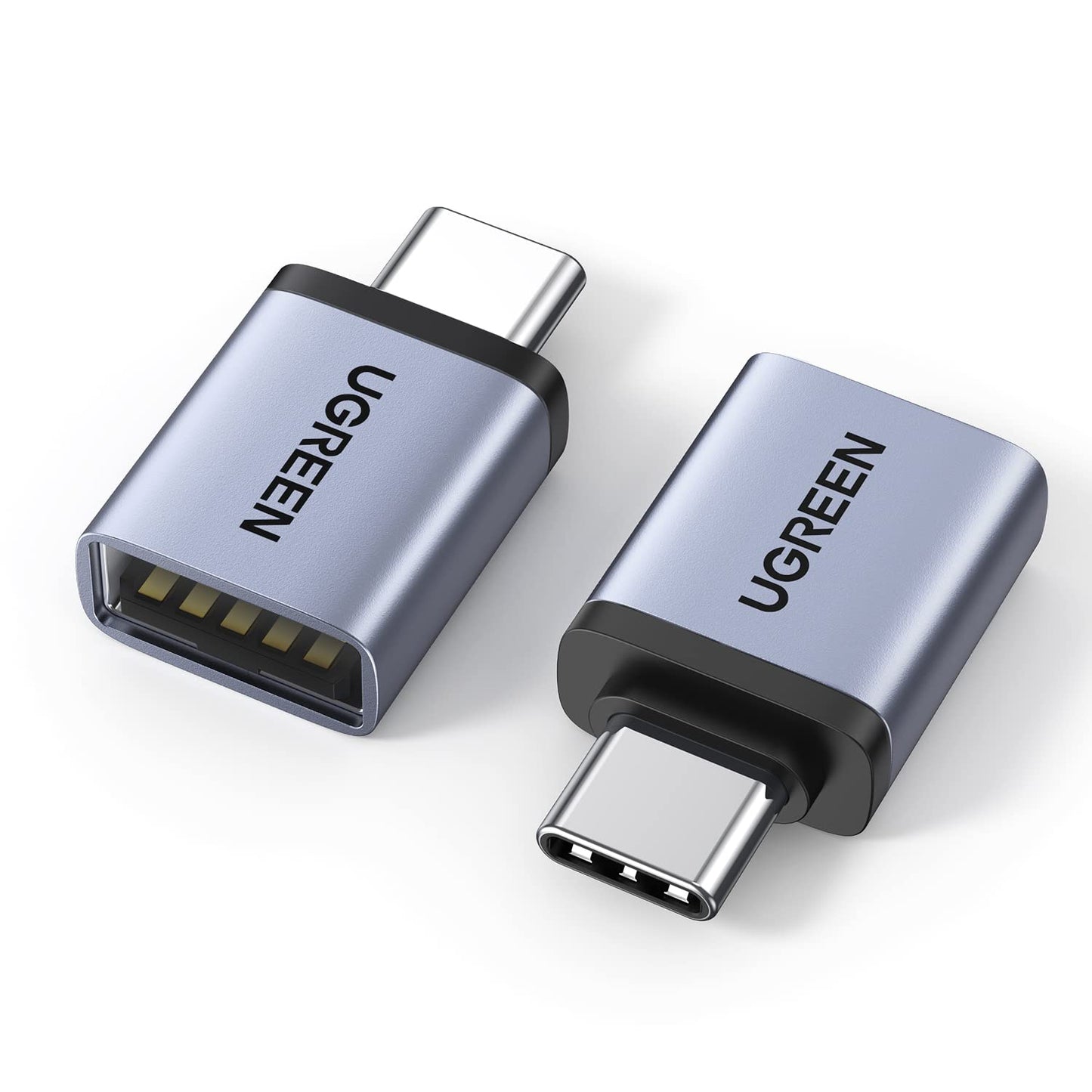 UGREEN USB C–USB adapteris 10Gbps, USB OTG adapteris, 2 gab. (pelēks)