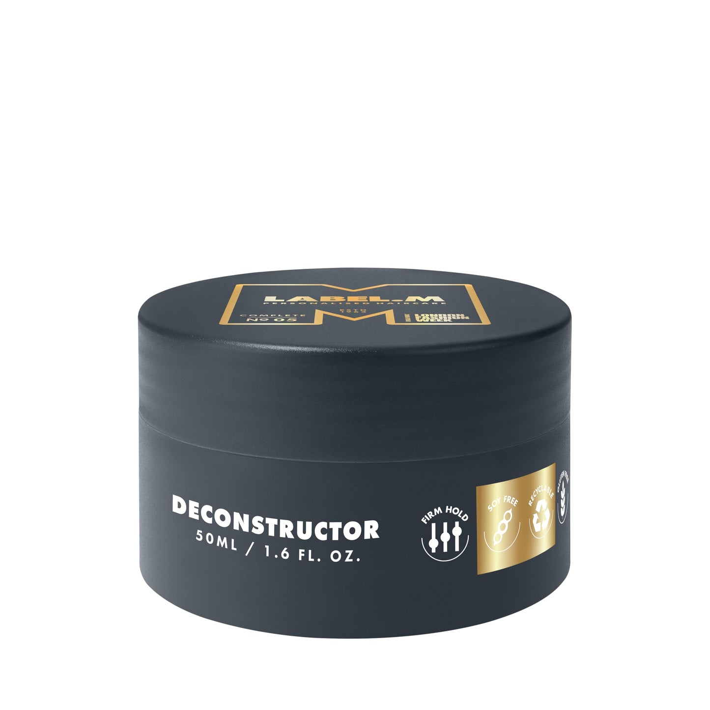 Matu veidošanas pasta LABEL.M Deconstructor 50ml, tekstūrai un definīcijai īsiem matiem, vidēja fiksācija