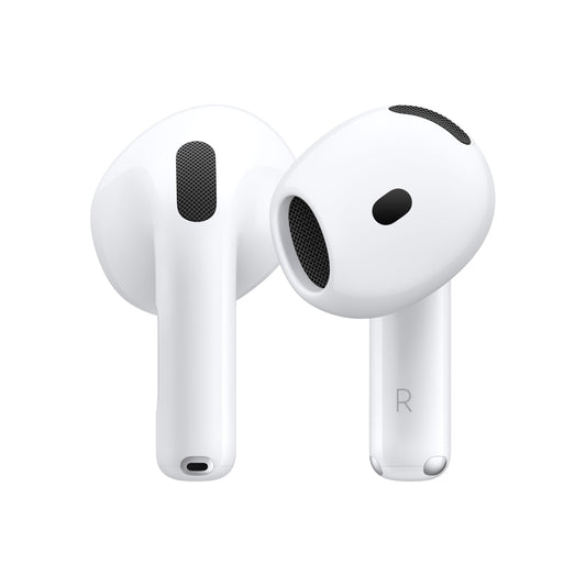 Bezvadu austiņas Apple AirPods 4 ar aktīvu trokšņu slāpēšanu, adaptīvu audio, personalizētu 3D audio, caurspīdības režīmu, USB-C uzlādes futrāli, bezvadu uzlādi