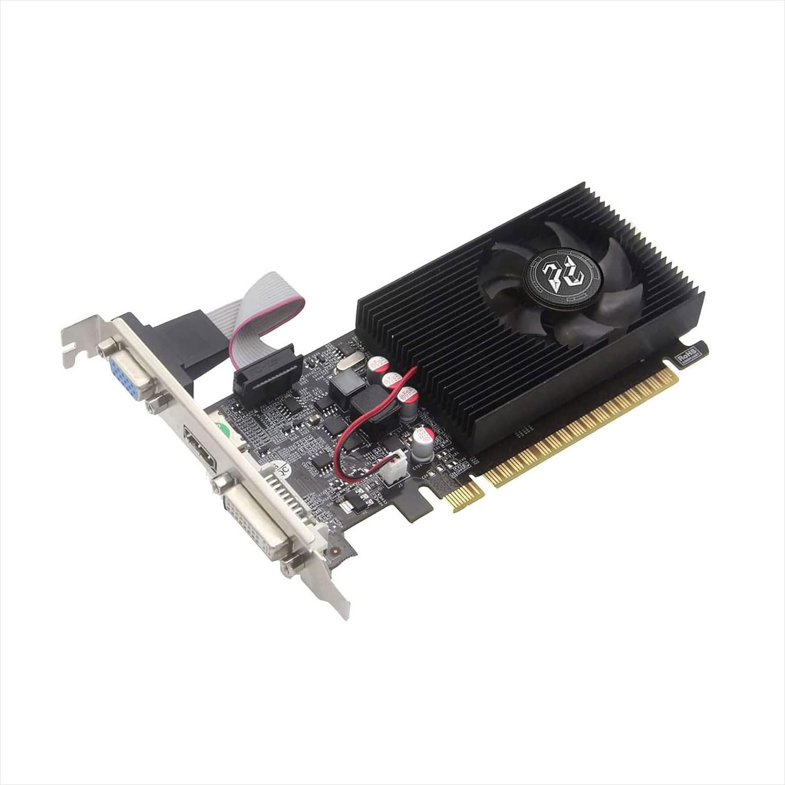 Nuwo NVIDIA GeForce GT 730 - 2GB DDR3, 128-bit, low-profile, DVI, HDMI, VGA, PCIe 2.0, DirectX 11 support.