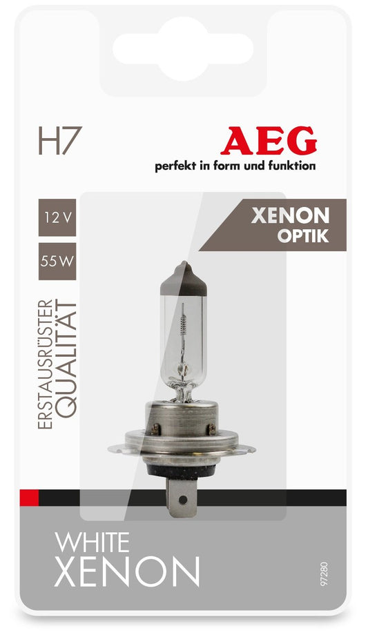 AEG Automotive 97280 Spuldze White Xenon Plus H7, PX26d, 55 W, 1 gab.