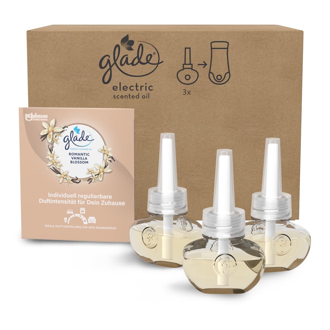 Elektriskā gaisa atsvaidzinātāja uzpilde Glade Electric Scented Oil, 3 gab.