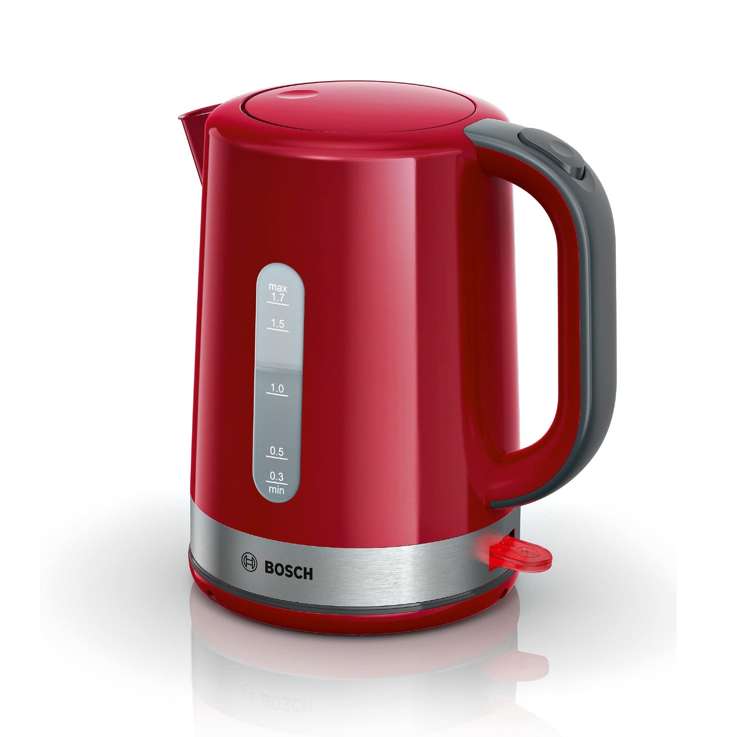 Bosch ComfortLine TWK6A514 - 2200W, 1.7L, lime filter, automatic shut-off, red kettle