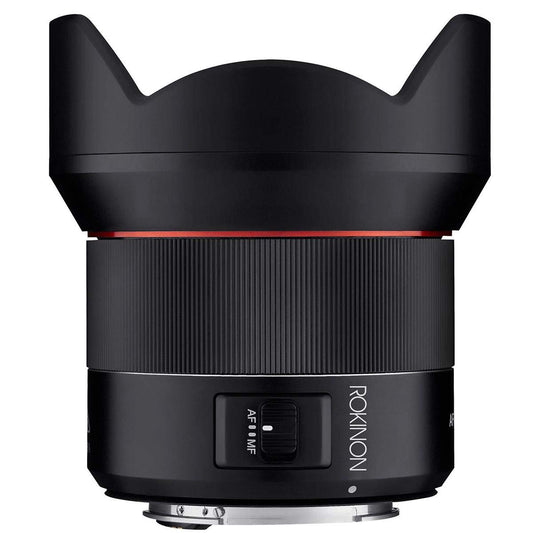 Rokinon AF 14 mm F2.8 laikapstākļu izturīgs platleņķa objektīvs Canon EF, melns (IO14AF-C)