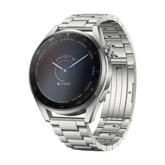 Huawei Watch 3 Pro Classic - brown leather strap, universal size, sleek design, advanced health tracking features