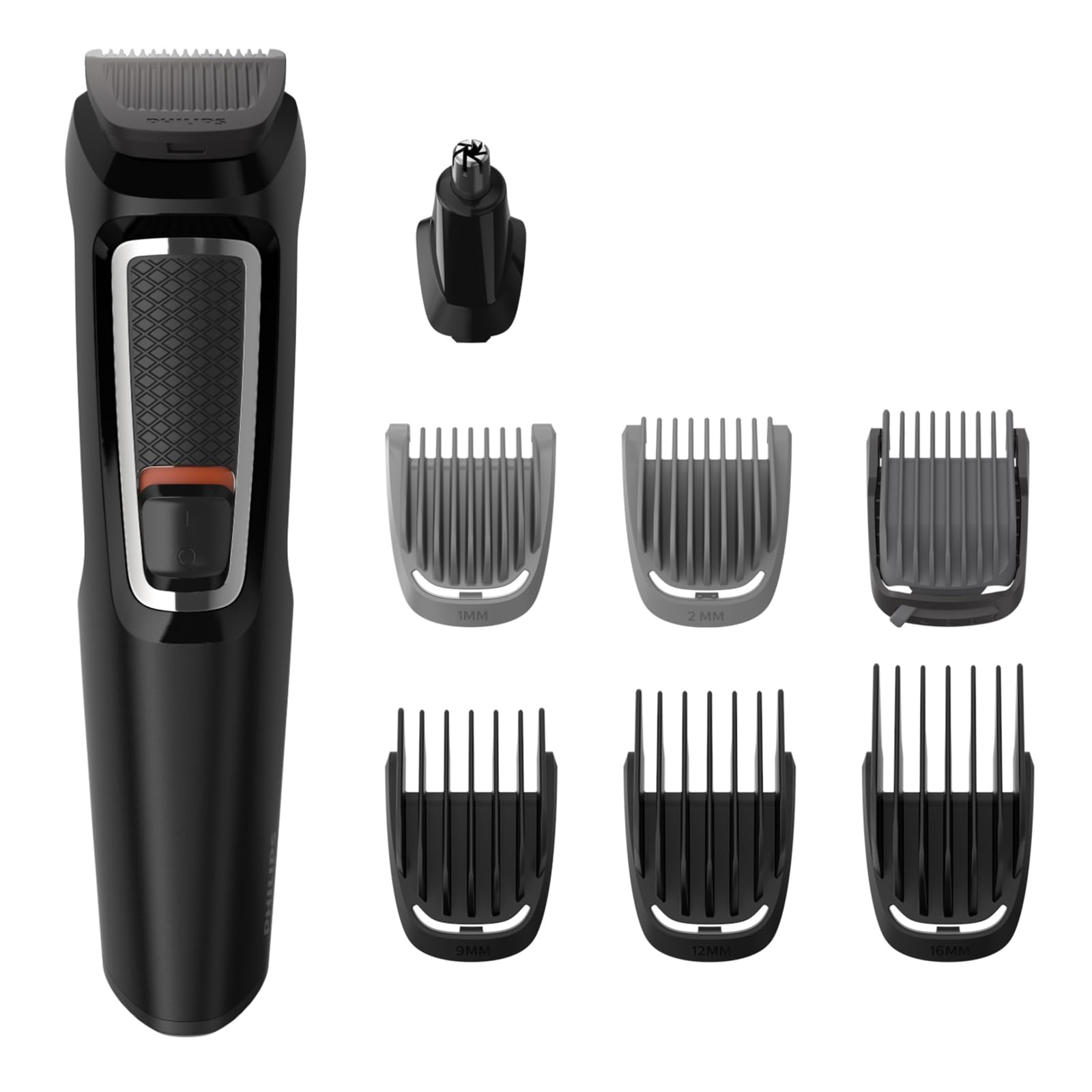 Philips Series 3000, Viss vienā trimmeris, 7-in-1 Multigroom, viegla stila veidošana sejai un matiem, 11 garuma iestatījumi (0,5–16 mm), modelis MG3730/15