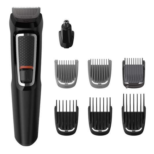 Philips Series 3000, Viss vienā trimmeris, 7-in-1 Multigroom, viegla stila veidošana sejai un matiem, 11 garuma iestatījumi (0,5–16 mm), modelis MG3730/15