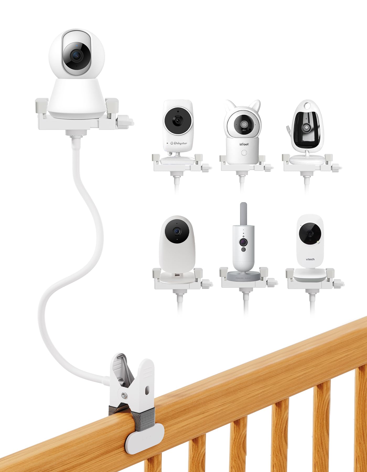 Universāls babyphone turētājs GHB, Philips Avent, Momcozy, ieGeek, BOIFUN, GHB, Hellobaby kamerām, mobilā tālruņa monitora turētāja piederums