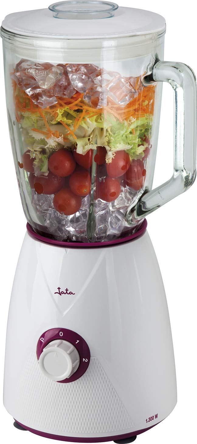 JATA BT265 mikseris - 2 ātrumi, impulss, 1,5 l noņemama krūze, 1300 W, ledus smalcinātājs, zobains nerūsējošais tērauds