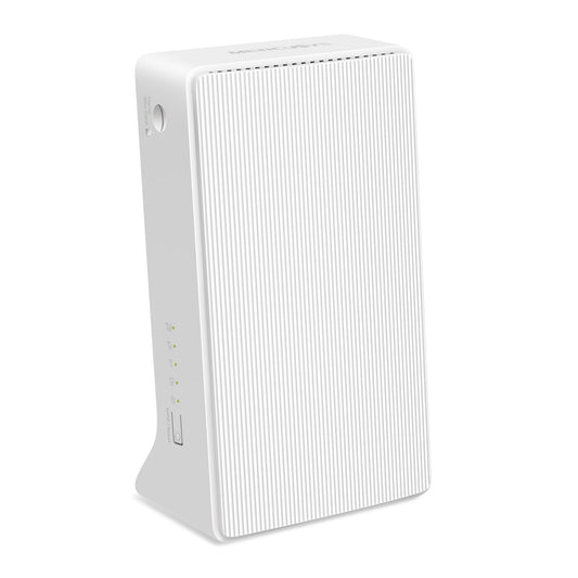 Mercusys MB110-4G LTE maršrutētājs, 4G maršrutētājs atbalsta SIM kartes, 4G Cat4 līdz 150 Mbit/s, WLAN 2.4GHz N300, 2X 100 Mbps porti, Plug and Play, līdz 32 ierīcēm, MERCUSYS lietotne