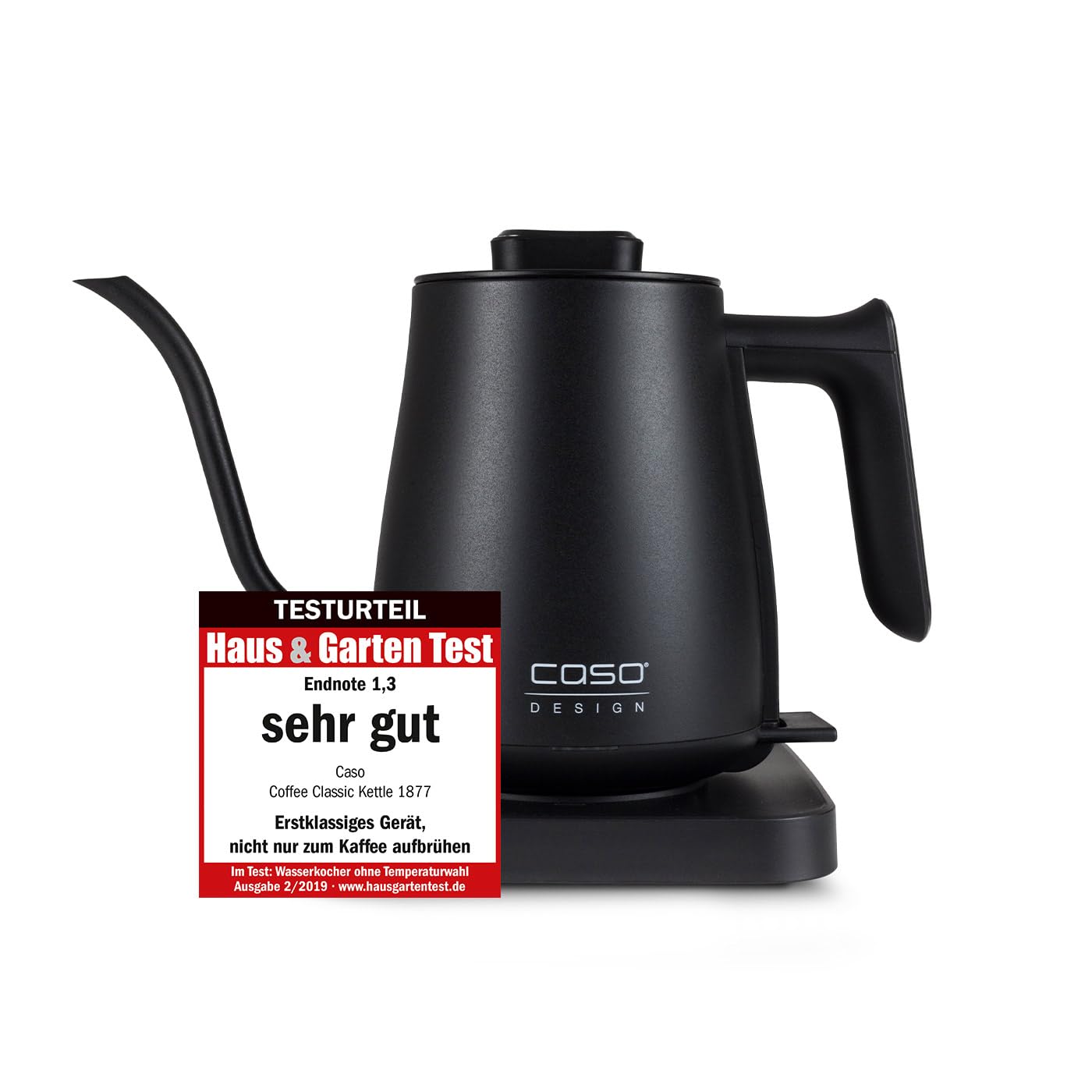 CASO Coffee Classic Kettle - augstas kvalitātes dizains, nerūsējošā tērauda iekšpuse, ideāla tējas un kafijas pagatavošanai