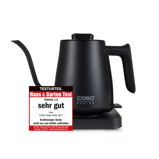 CASO Coffee Classic Kettle - augstas kvalitātes dizains, nerūsējošā tērauda iekšpuse, ideāla tējas un kafijas pagatavošanai
