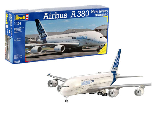 Revell 04218 lidmašīnas modelis 1:144 - Airbus A380, "Pirmais lidojums", detalizēts, civilā pasažieru lidmašīna.