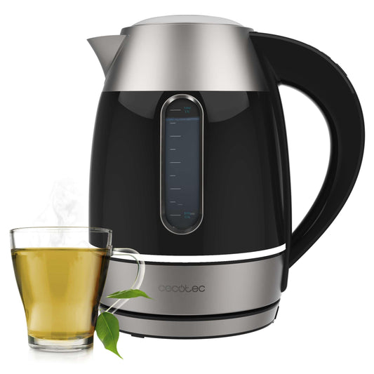 Cecotec ThermoSense 400 VisionLight - 1.7L electric kettle, digital display, 7 temperature levels, stainless steel and glass.